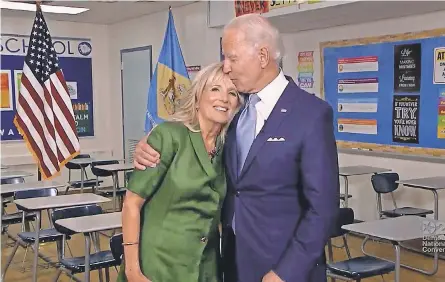  ??  ?? Former Vice President Joe Biden delivers his acceptance speech tonight to conclude the Democratic National Convention. His wife, Jill Biden, was the focus on Tuesday. DEMOCRATIC NATIONAL CONVENTION