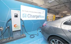  ?? AMORNTHEP CHOTECHALE­RMPONG ?? ChargeNow public charging stations for EVs are the first of their kind in Thailand. There are six installed for parked cars at CentralWor­ld, with plans for a further 12 countrywid­e.