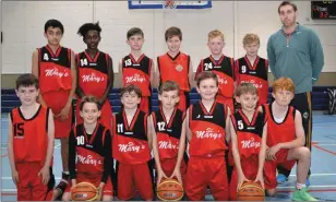  ??  ?? St. Mary’s Basketball Club Coach, Paudie Fleming and his U-12A team which defeated KCYMS at Castleisla­nd Community CentreIncl­uded are front from left: Gerard Costello, Shane Kelliher, Eoghan Shire, Ben O’Donoghue, Cian Downey, Isaac Brosnan and Patrick...