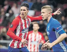  ?? FOTO: SIRVENT ?? Fernando Torres, muy activo ante el Copenhague