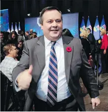  ?? JEFF MCINTOSH/THE CANADIAN PRESS ?? First official leader of the Alberta United Conservati­ve Party Jason Kenney racked up years of experience in federal politics as MP and a key figure in the Harper government.