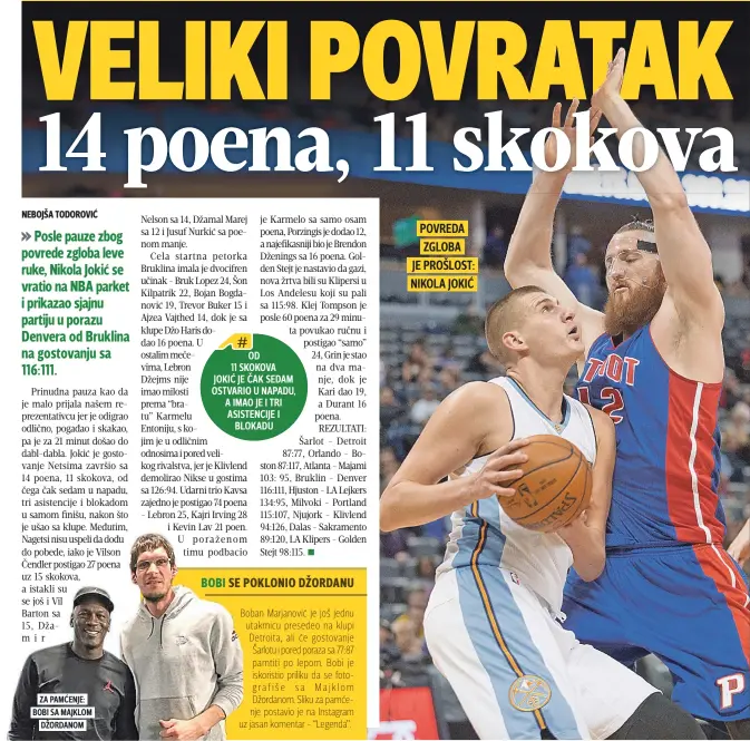  ??  ?? POVREDA ZGLOBA JE PROŠLOST: NIKOLA JOKIĆ