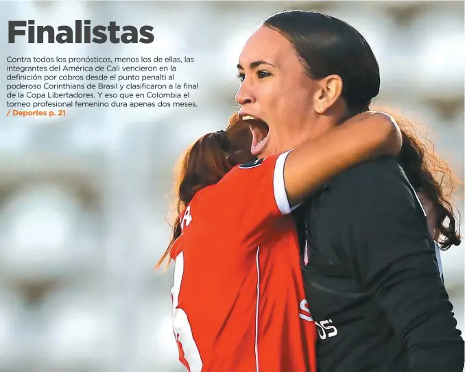  ?? / EFE ?? Las directivas del América han apoyado el fútbol femenino, y sus jugadoras, con la arquera Kathe Tapia como figura, lo agradecen con triunfos y celebracio­nes.