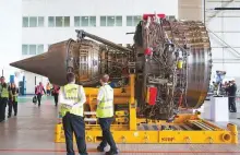  ?? AFP ?? ■ A Trent 1000 engine. Repairs of the same are projected to cost Rolls-Royce over £1.3 billion between 2018 and 2022.