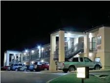  ??  ?? On Sunday night, the parking lots of EconoLodge (left photo) and Super 8 (right photo) in Fort Oglethorpe were filled to capacity with guests seeking refuge from Hurricane Irma.