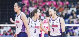  ?? ?? MADDIE MADAYAG (right) is expected to lead Chocho Mucho in its PVL title bid. (PVL Media)