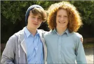  ??  ?? CBS Junior Cert students Peter Roche and Ronan Lavery.