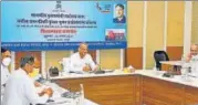  ??  ?? CM Ashok Gehlot lays the foundation of a milk-processing plant at Bhilwara through a video conference on Friday. HT PHOTO