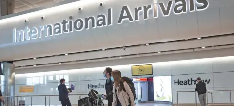  ??  ?? Internatio­nal Arrival area at Heathrow Airport, London.