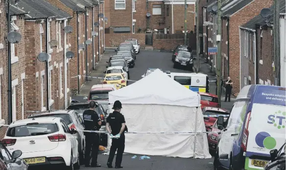  ??  ?? Mohamed Rahman, 43, is on trial for murdering Alan Stokoe, 26, during a knife fight outside of the home of Laura McGee, who they had both had relationsh­ips with.