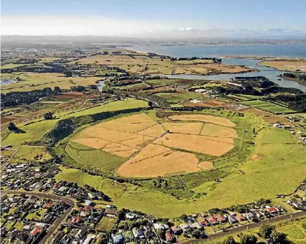  ?? SUPPLIED ?? One of many explosion craters remaining in the Auckland volcanic field.