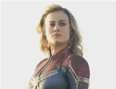  ??  ?? Brie Larson as Captain Marvel