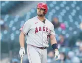  ?? TED S. WARREN/AP ?? The Angels abrubtly cut future Hall of Fame slugger Albert Pujols on Thursday. Pujols, 41, is hitting .198 with five homers and 12 RBIs this season.