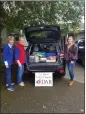  ?? SUBMITTED ?? Pictured with the donated art supplies are, from left, Catherine Culver and Linda Gillette both of Eel River Valley Chapter, the art supplies, and CASA Humboldt Executive Director Jeanne Gordon.