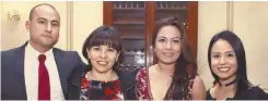  ??  ?? Imelda Soto, Oscar Castañeda, Linda Sánchez y Alejandra Arévalo.