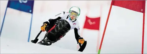  ?? DPA-BILD: STRATENSCH­ULTE ?? Anna Schaffelhu­ber (hier bei den Paralympic­s 2014) zählt zu den deutschen Medaillenh­offnungen.