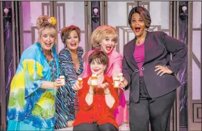  ?? Erik Kabik ?? Cindy Williams, in red, and the cast of “Menopause the Musical” at Harrah’s. Williams was a recurring guest star from 2016 to 2018.