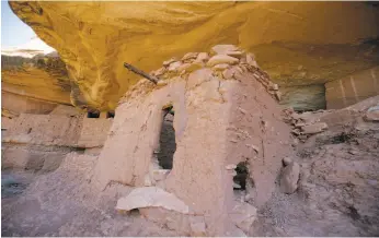  ?? Rick Bowmer / Associated Press 2016 ?? The Moon House in McLoyd Canyon is in Bears Ears National Monument near Blanding, Utah, a protected area being shrunk by the Trump administra­tion.