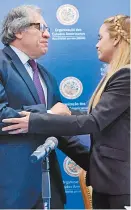  ??  ?? El líder de la OEA y Lilian Tintori.