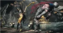  ??  ?? Video games such as Mortal Kombat X, unveiled at this year’s Electronic Entertainm­ent Expo, are featuring new levels of gore.