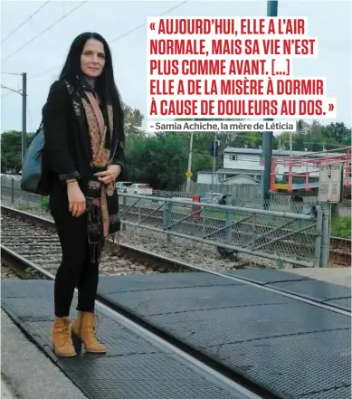  ?? PHOTO MATTHIEU PAYEN ?? C’est sur l’une des traverses interquais de la gare Roxboro-Pierrefond­s que la fille de Samia Achiche a été heurtée et gravement blessée par un train de banlieue en septembre 2017.