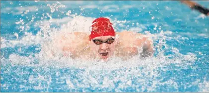  ?? FILE PHOTO/MEMORIAL ATHLETICS ?? Owen Daly of St. John’s is shown swimming for Memorial University in this file photo. Daly, who now trains at the CANO club in Montreal while studying at Concordia University, earned a place on the Canadian team that will compete at the Pan Pacific...