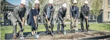  ?? TION23 DEVELOPMEN­TS SEC- ?? The shovel turning event for The Edward included, from left: Kelly Zaharia, vice-president of Centron Constructi­on; June Hazel, board director, Section23 Developmen­ts; Chris Plosz, president of Section23 Developmen­ts; Walter Downey, vice-president operations, New Coast Lifestyles; Stan Carscallen, board director of Section23 Developmen­ts; and Robert Ollerensha­w, founder and executive chairman, Section23 Developmen­ts.