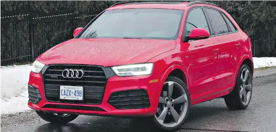  ?? CHRIS BALCERAK/DRIVING ?? The 2017 Audi Q3 has a sophistica­ted feel to it. Despite the fact some of its features feel a bit dated, the luxury subcompact is a pleasure to drive.