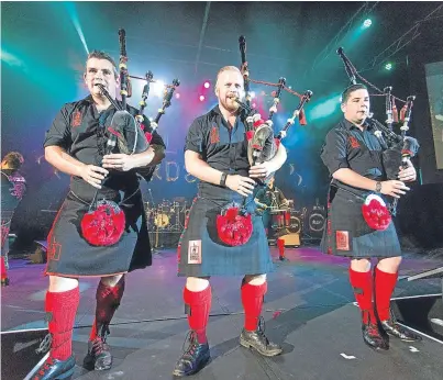  ?? Picture: Steven Brown. ?? The Red Hot Chilli Pipers performed at last year’s award ceremony.