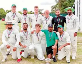  ?? Photo: Mark Watson. ?? Boyne Hill beat Slough in the final over of the match to lift the Julian Cup for the first time in 26 years.