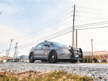  ?? JOSE F. MORENO/COURTESY OF THE PHILADELPH­IA INQUIRER ?? A State police patrol in Carlisle in 2018.