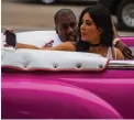  ??  ?? Kim Kardashian and Kayne West take selfies in Havana, Cuba