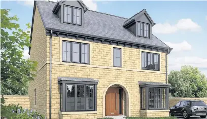  ??  ?? ●● The Holtham, a five-bedroom detached house built in natural stone and slate