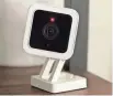  ?? RACHEL MURPHY/REVIEWED ?? The Wyze Cam v3 shows a solid red light when someone is viewing the live stream or the camera is recording.