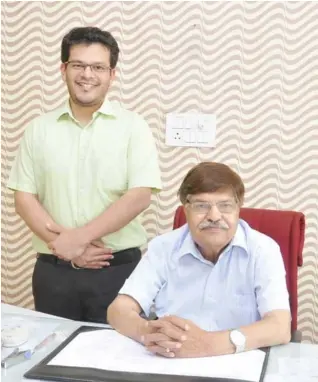  ??  ?? V. K. Mittal, Managing Director (sitting) with Ansh Mittal