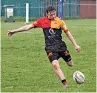  ?? ?? Ollie Benford scores a conversion