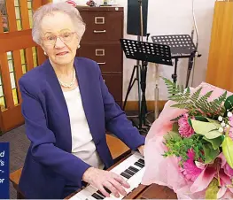  ?? ?? Claire Henshall played the organ at St Joseph’s Catholic Church, Warragul’s weekly mass for the last time on May 21.