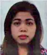  ?? AP ?? The portrait on the passport of Siti Aisyah, 25, suspected to be involved in the killing of the North Korean leader’s half brother. —