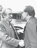  ??  ?? 1986 mit Johannes Rau