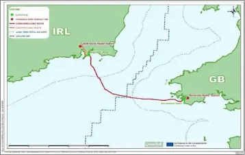  ??  ?? The interconne­ctor will link power stations in Wexford and Pembroke.