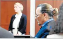  ?? EFE ?? Johnny Depp, durante el testimonio de su ex, Amber Heard.