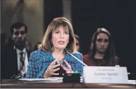  ?? Nicholas Kamm AFP/Getty Images ?? “THE CULTURE in this country has been awakened to the fact that we have a serious epidemic,” Rep. Jackie Speier (D-Hillsborou­gh) said after testifying.