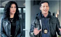  ?? NBC ?? A scene from “Brooklyn Nine-Nine,” starring Stephanie Beatriz (left) and Andy Samberg