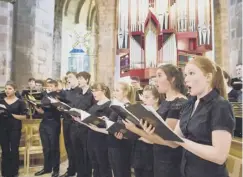  ??  ?? 0 The National Youth Choir of Scotland in action