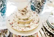  ?? TNS ?? The cottagecor­e look is complement­ed by delicate accessorie­s like vintage teacups.