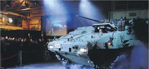  ?? MCPL DAN POP / CANADIAN ARMY PUBLIC AFFAIRS ?? A Canadian-built LAV III light armoured vehicle. The government’s insoucianc­e over the deal to sell LAVs to Saudi Arabia is at odds with the rhetoric of senior Liberals prior to the October federal election, writes Andrew Coyne.