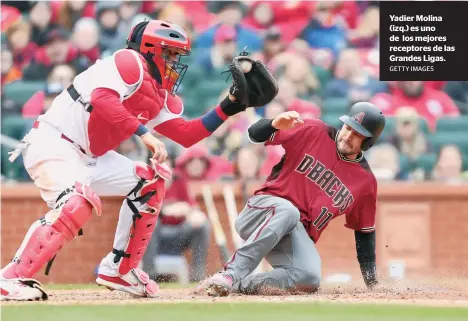  ?? GETTY IMAGES ?? Yadier Molina (izq.) es uno de los mejores receptores de las Grandes Ligas.