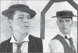  ?? Shaela Cook ?? FRENCH STEWART, left, is Buster Keaton and Joe Fria is the comedian as a younger man disapprovi­ng of his older self in the world premiere play “Stoneface.”