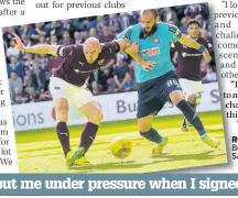  ??  ?? ROUGH STUFF Boo-boys targeted Sammon at Hearts