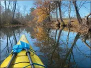  ?? PHOTO BY STEVE FAGIN ?? The Pachaug River flows from the Rhode Island border into the Quinebaug River in Jewett City.